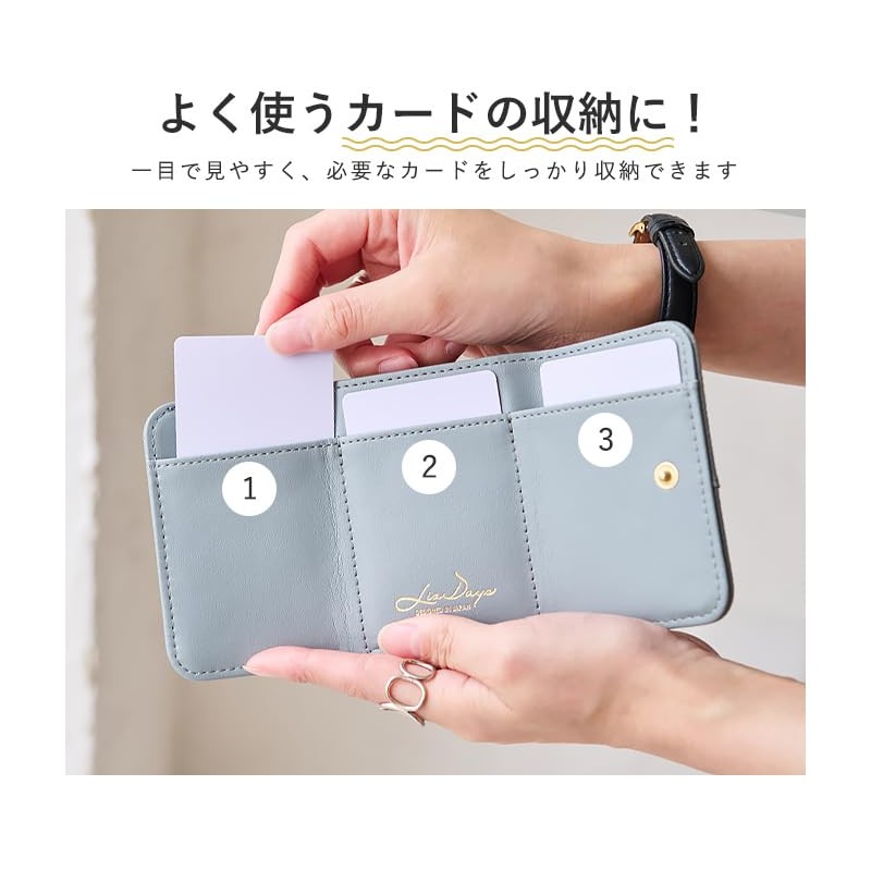 Liz Days Women's Mini Wallet, Elephant, Trifold Wallet, Compact, multicolor