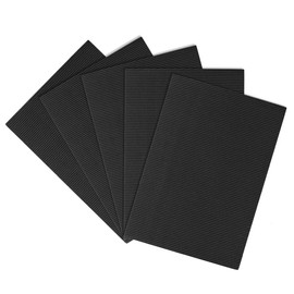 sourcing map 5pcs Corrugated Cardboard Paper Sheets,Black,7.87-inch x 11.84-inch,for Craft and DIY Projects