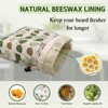 2 Pack Beeswax Bread Bags for Homemade Bread with Zipper,
