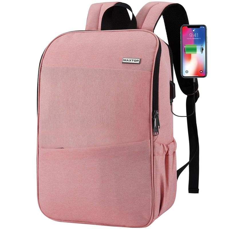 MAXTOP Laptop Backpack with USB Portand-ldeal for College, Work, Nursing,