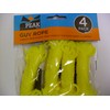 Set of 4 Tent Guy Ropes - Yellow for High
