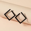 Minimalist Rectangle Dangle Stud Earrings for Women Girls Geometric Big