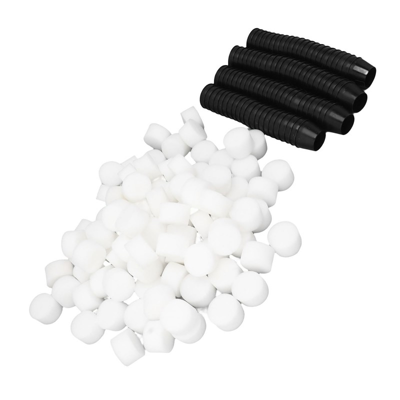 100PCS Net Cups with 100PCS Sponges Plastic Breathable Bottomless Garden