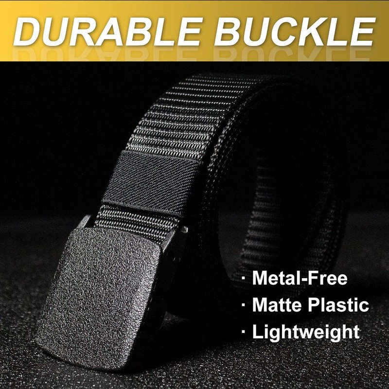 TBSCWYF Men's Work Belt, Tactical Belt, Adjustable Unisex Belt Nylon