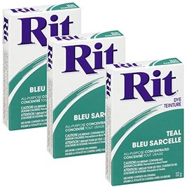 RIT All Purpose Powder Dye - Teal - 31.9g (1 1/8 oz) - 3 Pack