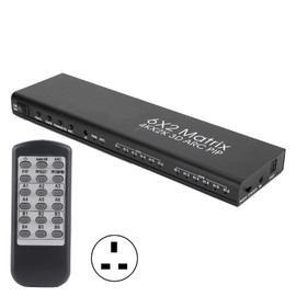 6x2 HDMI Matrix Adapter Flexible Control Support for PIP ARC Function 4K/30HZ 100‑240VUK