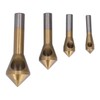 4PCS Titanium Coated Countersink Drill Bits 90 Degree Chamfer Tool