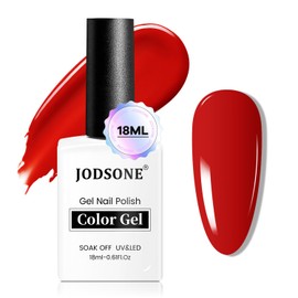 JODSONE Gel Nail Polish 18ml Light Red Gel Polish Long-Lasting Art Design Manicure Salon DIY At Home Soak Off U V LED Nail Art Gifts for Women