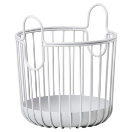 Zone Denmark Inu Basket for Storage, Small Storage Basket for Kitchen, Bathroom, Children's Room, Home Office, Metal, Diameter: 10.5 cm, Height 13.5 cm, Soft Grey