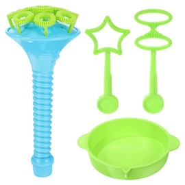 TOYANDONA Bubble Blowers, 3pcs Bubble Makers with Tray Bubble Wands for Kids Summer Outdoor Activity Party Favors