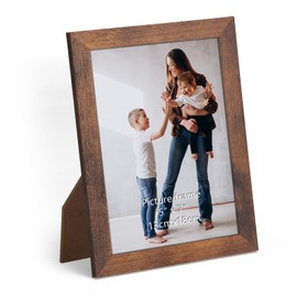 Wtrgas 1 Pack 5x7 Picture Frame for Tabletop and Wall, 5 by 7 Rustic Brown Photo Frame for Horizontal and Vertical Display