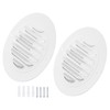 PATIKIL 3" Round Air Vent Cover, 2pcs 304 Stainless Steel
