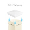 QWORK Vinyl Fence Post Cap, 4 Pack 4" x 4"