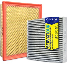 SERVKITOUR Engine and Cabin Air Filter Set for Tundra (2014-2021) 4.6L/5.7L, Sequoia (2014-2022), Replace 17801-0P100, 87139-YZZ08