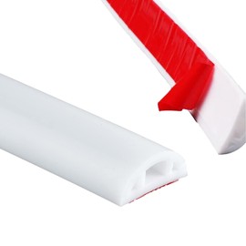 Bathroom Foldable Block water Stopper sealing strip shower threshold dam Self-adhesive silicone shower barrier (66 Inch)