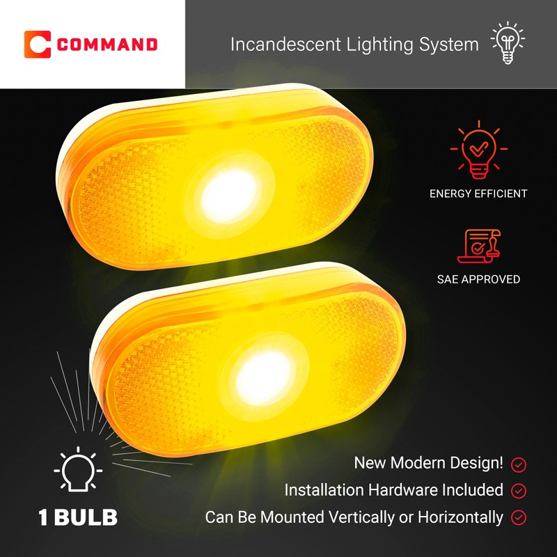 Command Electronics 12V Incandescent Surface Mount Clearance Light – Modern