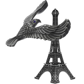Totority Metal Eiffel Alloy Balance Bird Eiffel Tower Model Balance Eagle Zinc Alloy Balance Eagle with Eiffel Tower Tabletop Decoration Balance Bird Decor Balancing Bird Balancing