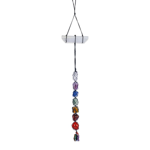 7 Chakra Stones - Meditation Accessories - Chakra Car Hanging Ornament - Rear View Mirror Hanging Accessories - Car Hanging Ornament - Spiritual Ornaments - Chakra Wall Decor - Crystal Gifts