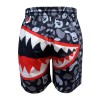 Unbranded Shark Teeth Swim Trunks Swimming Board Shorts Black Gray