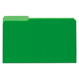 Universal UNV15302 1/3-Cut Tabs Legal Size Interior File Folders - Green (100-Piece/Box)