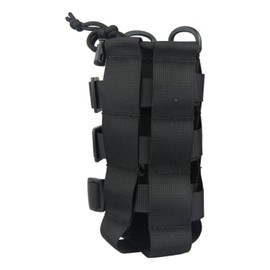 THJOPOKEEL Soporte Ajustable para Botella de Agua con Correa Ajustable para Botella de Agua Tactic Molle con cordón para Senderismo y Viajes (Negro)