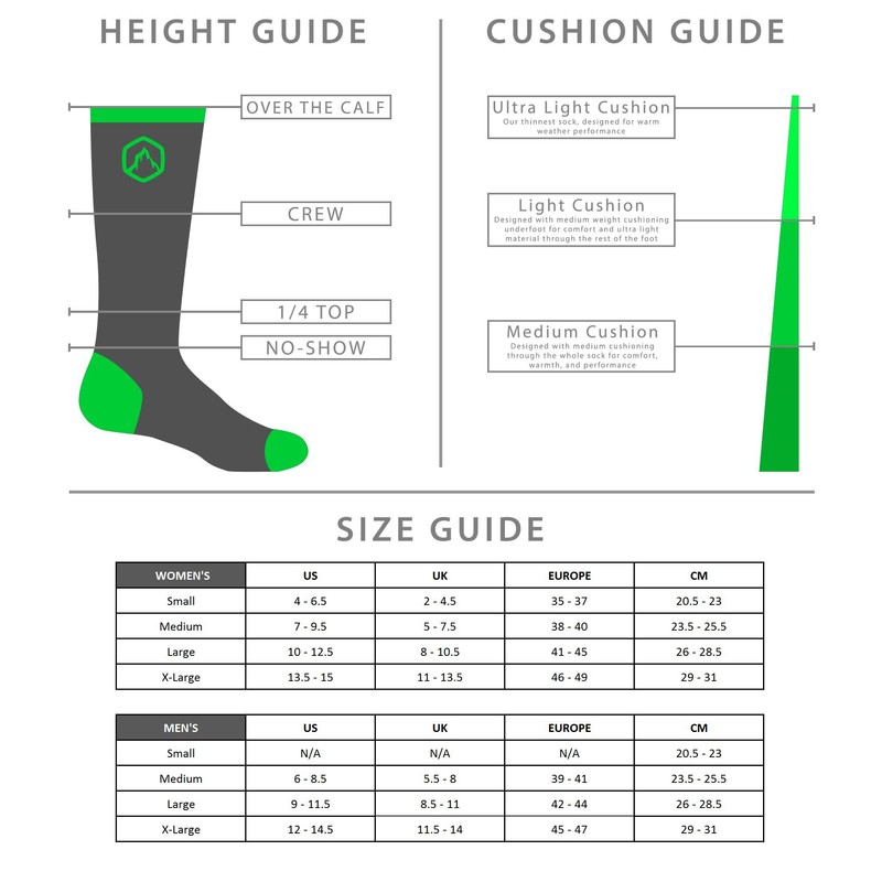 CloudLine Merino Wool Retro Hiking Socks - Medium White/Teal