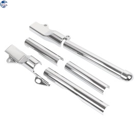Unbranded Chrome Rear Swingarm Tube Covers Kit For Harley Softail Fatboy FLSTF Night Train