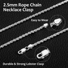 GLIJWELE Silver Chain for Men, Sterling Silver Chain for Men
