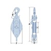 0.25 Ton 63MM London Pattern Snatch Block with Safety Hook