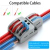 Teansic 10PCS DIN Rail Wiring Connectors,2 in 4 Out Quick