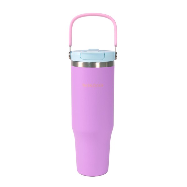 NebkDask Insulated Stainless Steel Bottle with 2-in-1 Straw and Spout