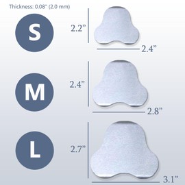 MUROCEA Férulas nasales de aluminio, protector externo de soporte de nariz para cirugía de rinoplastia de septoplastia, fractura de soporte nasal, ENT, inmovilización ortopédica, plata, 5 piezas (S)