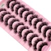 HBZGTLAD New 10 Pairs 3D Mink Lashes False Eyelashes Handmade