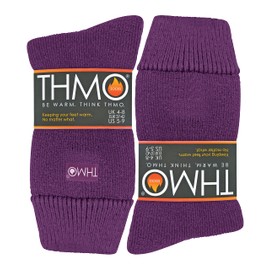 THMO - 1 Pair Ladies Thick Winter Soft Top Thermal Socks (4-8 uk, 23 Purple)