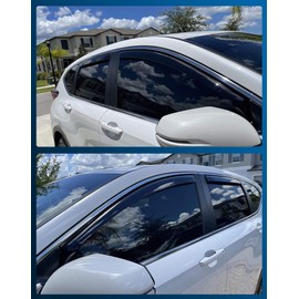 CXZHAZD Shatterproof in-Channel Rain Guards for Honda CR-V (CRV) 2017-2022, Clip-on Window Deflectors Vent Window Visors Rain Sun Wind Guards Shade Deflectors, 4 pcs