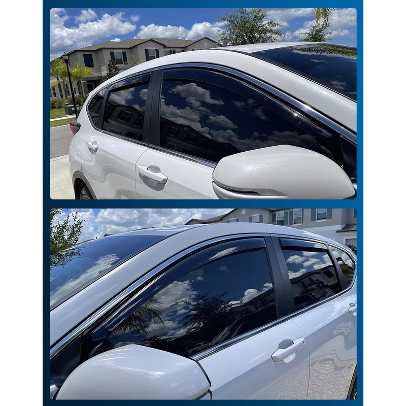 CXZHAZD Shatterproof in-Channel Rain Guards for Honda CR-V (CRV) 2017-2022,