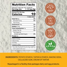 Judee's Gluten Free Egg Replacer Powder - Egg Replacer for Baking & Vegan-Friendly - Non-GMO & Preservative-Free Keto-Friendly Formula - Vegan Baking Supplies - 8 Ounce