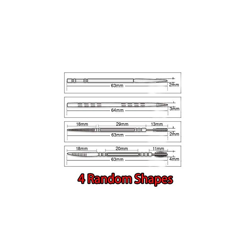 40 Pcs Dual Headed Plastic Toothpicks Portable Storage Box