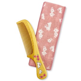 (Styleneo) Wooden Satsuma Tsuzuma Comb, Made in Japan, Natural Squeezing, 100% Camellia Oil, Beard Comb, Made in Japan (Pink, 1.4 x 6.1 inches (3.5 x 15.5 cm)