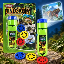 Kids Projector Flashlight Toy with 24 Picture Slides, Handheld Torch Projector for Bedtime Play, 3 Rotating Slide Discs, Portable Picture Viewer for Kids, Unicorn or Dinosaur Theme