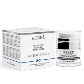Rebel Antiage Pro Anti-Ageing Face Cream Soothing Anti-Stress Cream | Anti-Wrinkle Cream Especially for Sensitive, Reactive and Couperose Skin | With Peptides | Instant Lifting Effect | Airless