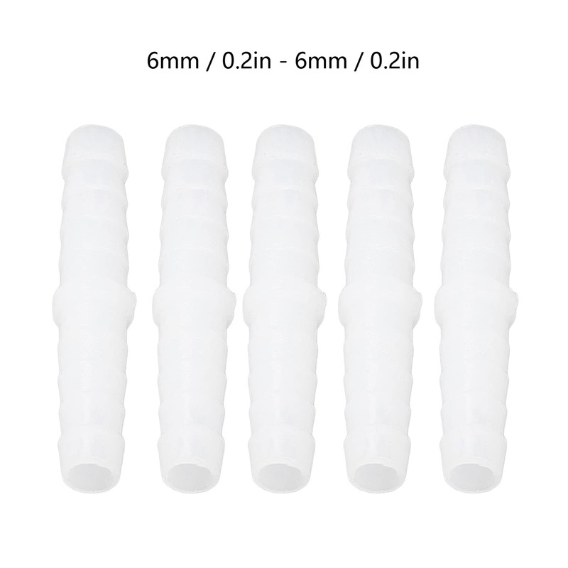 Plastic Hose Connector Barbed Fitting Equal Diameter PE Scratch Resistant