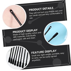 PACKOVE 100pcs Double-Ended Cotton Swabs for Ear Cleaning Multi-Function Ear Picking Tool Absorbent Tips for Babies and Boys and Girls Conveniently Packaged