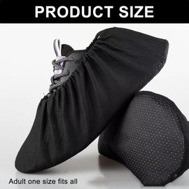 Onezebra 4 Pairs Shoe Covers, Waterproof Shoe Covers, Shoe Covers Reusable Waterproof, Non-Slip Disposable Boot Covers for Indoor Use, Protects Floors and Carpets, Elastic and Durable (Sizes 36-44)
