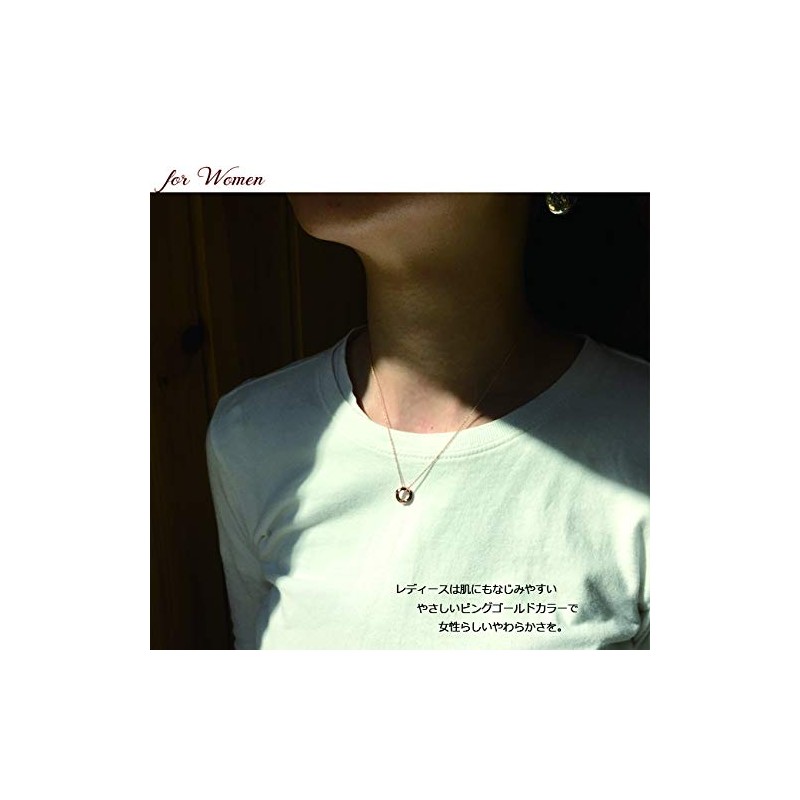 Pair Necklace Angel Ring Necklace Blue Diamond Rose Accessories Gift