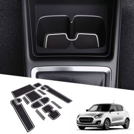 BIXUAN Swift 6 2024 Compatible with Maruti Suzuki Swift 6 Gene 2017-2023 2024 2025 Non-Slip Mats Centre Console Armrest Rubber Mats, Drink Holder Mat Non-Slip Door Seam Mats Door Slot Mat