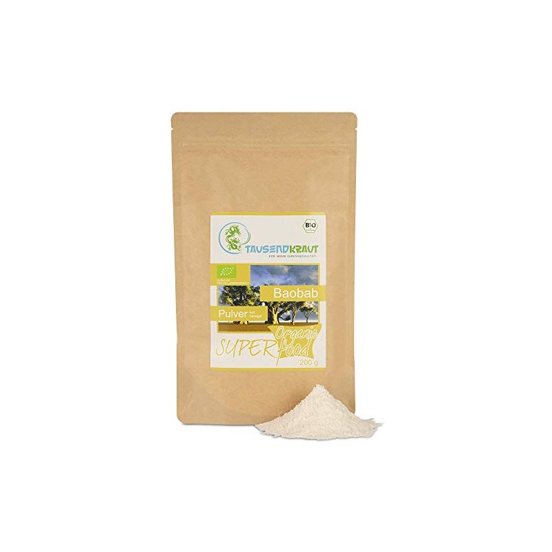 Baobab Organic Fruit Powder (200 g) Superfood [Baobab, Adansonia Digitata]
