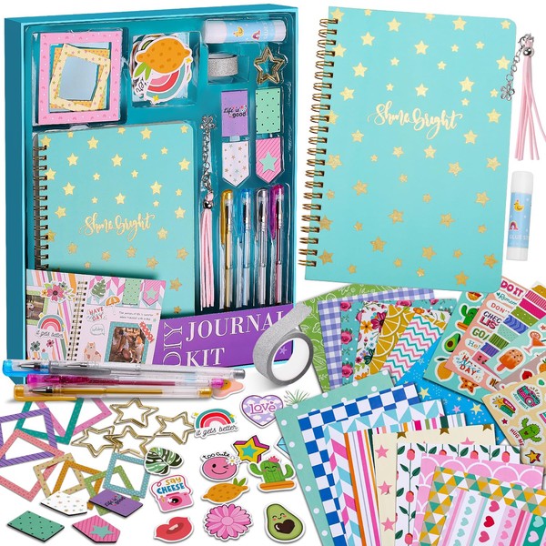 DIY Journal Kits for Girls Age of 8-14 Years Old, Birthday Gifts & Trendy Craft Sets - Unleash Creativity with Scrapbook, Diary, and Arts & Crafts - Journaling Fun for Preteen & Teenage Girl Gifts