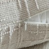 Mandioo Pack of 2 Solid Decorative Soft Chenille Pearl Gray
