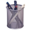 Q-Connect Mesh Pen Pot Silver KF00846